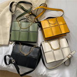 Spring Handbag Women One-shoulder Small Square Bag Casual Large Plaid Messenger