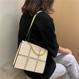Spring Handbag Women One-shoulder Small Square Bag Casual Large Plaid Messenger