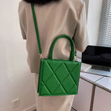 Spring Women Shoulder Bag Plaid Crossbody Bags Top Handle Bag