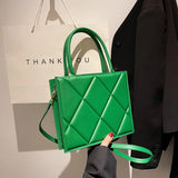 Spring Women Shoulder Bag Plaid Crossbody Bags Top Handle Bag