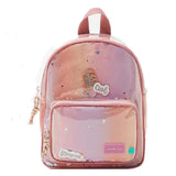 Pink Glitter Backpack for Girls with Decoration