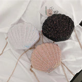 Mini Crossbody Bag Sparkling Conchoidal Chain Small Bag