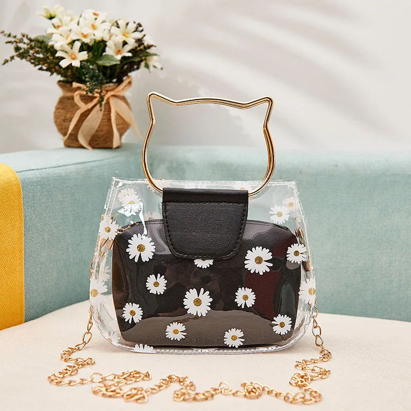 Small Daisy Transparent Jelly Crossbody Bag