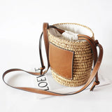 Round Straw Tote Raffia Crossbody Bag Handbags Beach Bag for Women