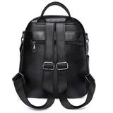 Women's High PU Leather Backpack - Large Capacity School Bag
