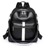 Women's High PU Leather Backpack - Large Capacity School Bag