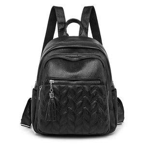 Women's PU Leather Backpack High Soft School Bag
