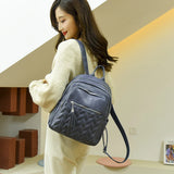 Women's PU Leather Backpack High Soft School Bag