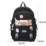 Women's Waterproof Backpack Student Girls School Nylon Backpack