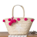 Women Star Woven Beach Handbag Tote Straw Bag