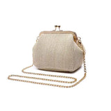 Summer Round Straw Shoulder Bag for Women