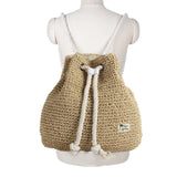 Summer Straw Bag Women Backpack Rucksack Weaved for Girls Mochila Backpack