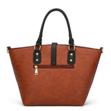 Summer Trapeze Top-Handle Bag with Hairball PU Leather Shoulder Bag