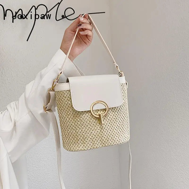 Summer Vintage Large Capacity Straw Bag for Women