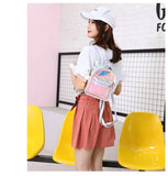 Transparent PVC Mini Backpack for Teenage Girls