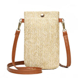 Summer Woven Bag Retro Portable Straw Woven Bag Messenger Handbag