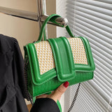 Textured One-shoulder Messenger Bag Casual Small Square Bag
