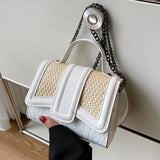 Textured One-shoulder Messenger Bag Casual Small Square Bag