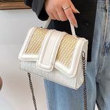 Textured One-shoulder Messenger Bag Casual Small Square Bag