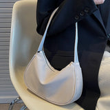 Textured Canvas Shoulder Bag Small Bag Female Summer
