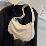 Textured Canvas Shoulder Bag Small Bag Female Summer