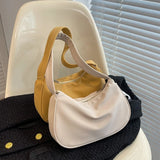 Textured Canvas Shoulder Bag Small Bag Female Summer