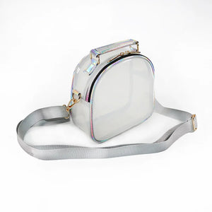 Clear PVC Mini Shoulder Bag for Women Casual Crossbody Jelly Handbag