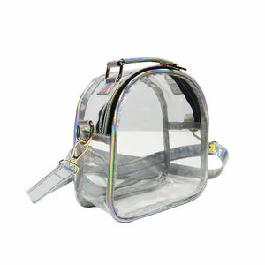 Clear PVC Mini Shoulder Bag for Women Casual Crossbody Jelly Handbag