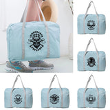 Unisex Foldable Duffle Bag Large Capacity Portable Luggage Bag Skull Series