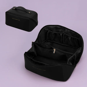 Large PU Leather Travel Cosmetic Bag