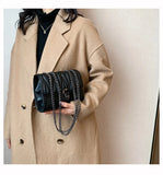 Women's Chain Bag High Quality Pleated Single Shoulder Messenger Bag