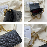 High-end Women's Shoulder Bag All-match Chain PU Leather Shopping Bag