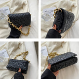 High-end Women's Shoulder Bag All-match Chain PU Leather Shopping Bag