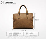 Crazy Horse Leather Handbag Shoulder Bag Briefcase