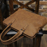 Crazy Horse Leather Handbag Shoulder Bag Briefcase