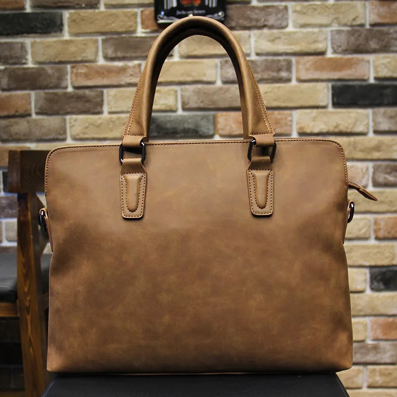 Crazy Horse Leather Handbag Shoulder Bag Briefcase
