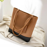 Women's High PU Leather Handbag Shopping Shoulder Bag