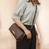 Leather Clutch Bag w/ Shoulder Strap & Top Handle