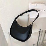 Women Underarm Bags Wide Shoulder Straps Solid All-match Handbags