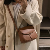 Small PU Leather Shoulder Bag for Women Crossbody with Long Strap