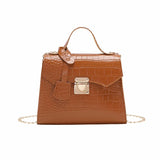 Crocodile Pattern Totes Handbag One-shoulder Messenger Bag