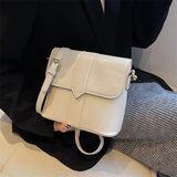 Retro Messenger Bag for Women, Shoulder Bag with Buckle, Crossbody Purse