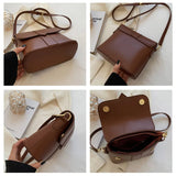 Retro Messenger Bag for Women, Shoulder Bag with Buckle, Crossbody Purse