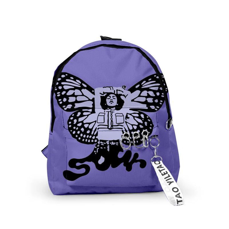 Kids' 3D School Bag, Funny Small Travel Backpack w/ Key Chain