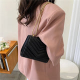 Women Shoulder Bag Handbags Striped Chain Strap Crossbody Bags
