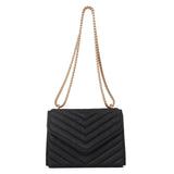 Women Shoulder Bag Handbags Striped Chain Strap Crossbody Bags