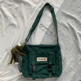 Vintage Crossbody Bag Waterproof Schoolbag with Pockets Anti-Theft