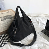 Vintage Canvas Crossbody Bag for Women Solid Large Capacity Casual Shoulder Bag