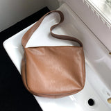 Vintage Casual Zipper Women's Bag Middle Hobos Handbags Soft PU Leather Ladies S