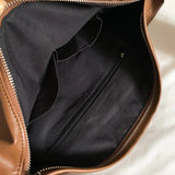 Vintage Casual Zipper Women's Bag Middle Hobos Handbags Soft PU Leather Ladies S